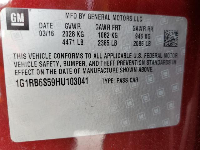 Photo 11 VIN: 1G1RB6S59HU103041 - CHEVROLET VOLT PREMI 