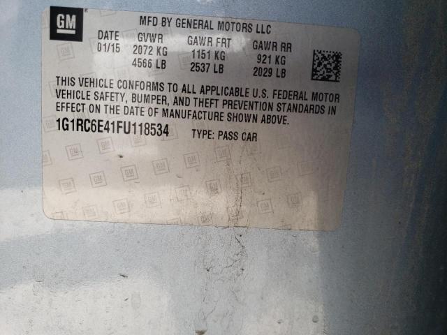 Photo 11 VIN: 1G1RC6E41FU118534 - CHEVROLET VOLT 