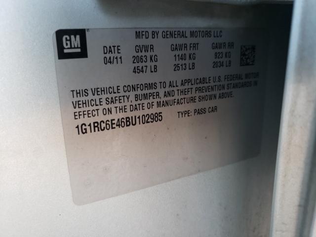 Photo 9 VIN: 1G1RC6E46BU102985 - CHEVROLET VOLT 