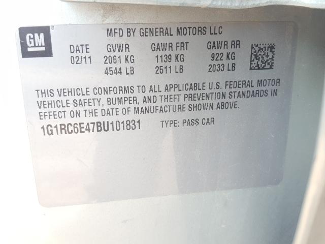 Photo 9 VIN: 1G1RC6E47BU101831 - CHEVROLET VOLT 