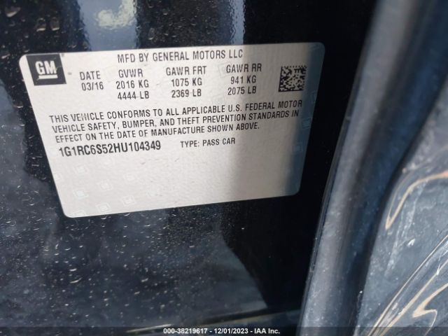 Photo 8 VIN: 1G1RC6S52HU104349 - CHEVROLET VOLT 