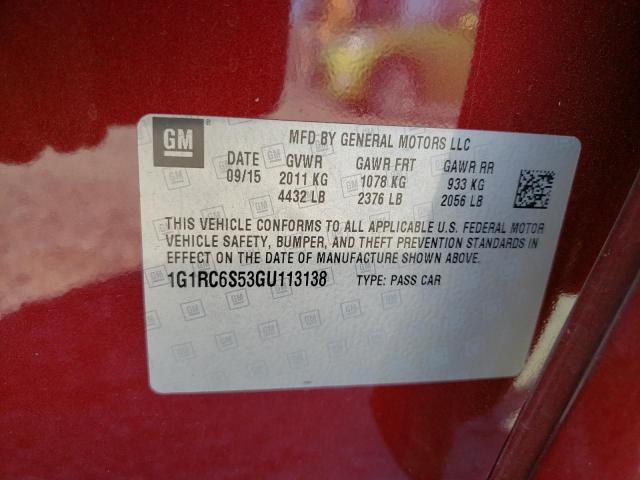 Photo 11 VIN: 1G1RC6S53GU113138 - CHEVROLET VOLT 