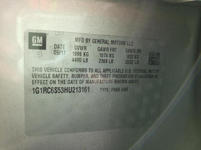 Photo 9 VIN: 1G1RC6S53HU213161 - CHEVROLET VOLT LT 