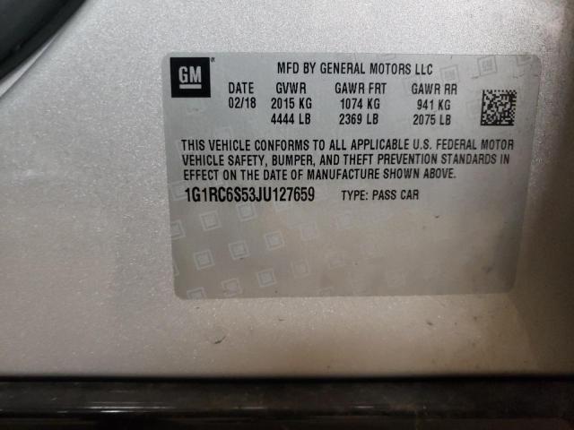 Photo 9 VIN: 1G1RC6S53JU127659 - CHEVROLET VOLT LT 