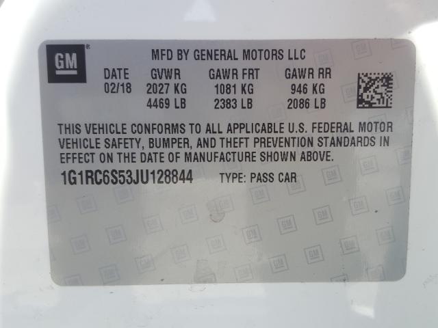 Photo 9 VIN: 1G1RC6S53JU128844 - CHEVROLET VOLT 