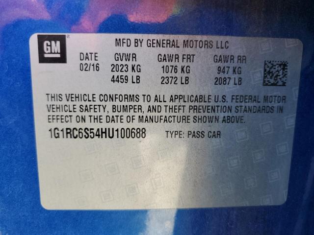 Photo 11 VIN: 1G1RC6S54HU100688 - CHEVROLET VOLT LT 