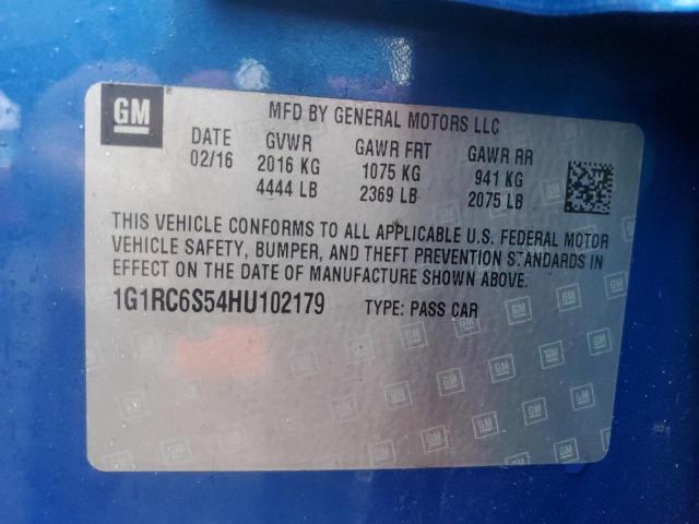 Photo 11 VIN: 1G1RC6S54HU102179 - CHEVROLET VOLT LT 