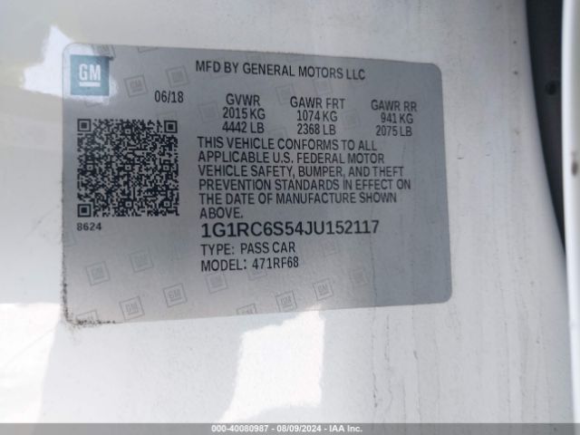 Photo 8 VIN: 1G1RC6S54JU152117 - CHEVROLET VOLT 