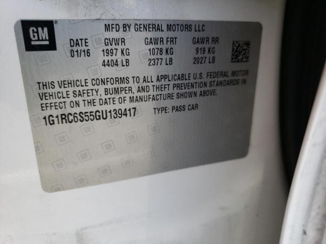 Photo 9 VIN: 1G1RC6S55GU139417 - CHEVROLET VOLT LT 