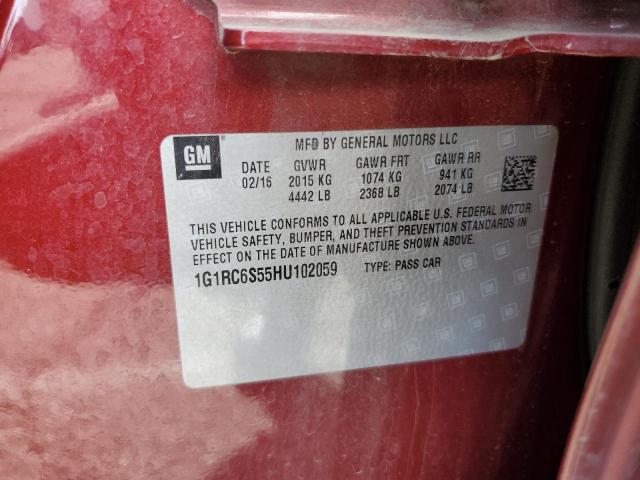 Photo 12 VIN: 1G1RC6S55HU102059 - CHEVROLET VOLT LT 