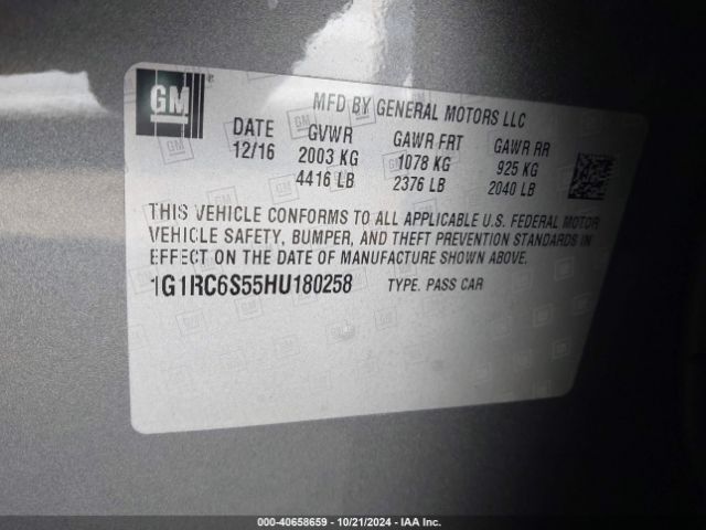 Photo 8 VIN: 1G1RC6S55HU180258 - CHEVROLET VOLT 