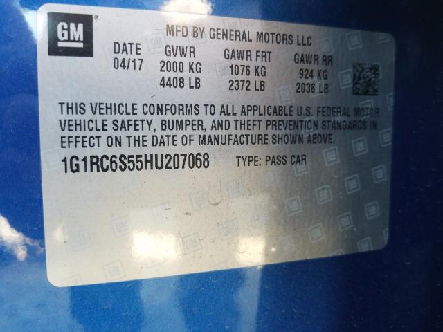 Photo 9 VIN: 1G1RC6S55HU207068 - CHEVROLET VOLT LT 