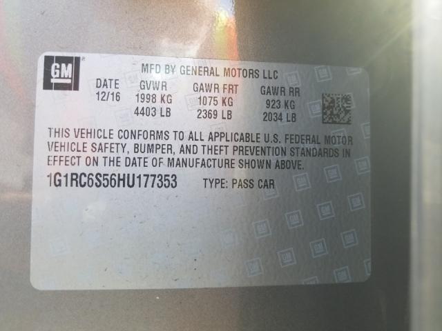 Photo 9 VIN: 1G1RC6S56HU177353 - CHEVROLET VOLT LT 