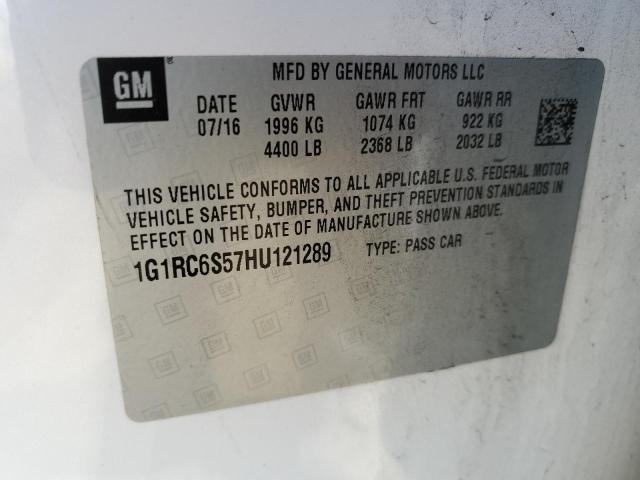 Photo 11 VIN: 1G1RC6S57HU121289 - CHEVROLET VOLT 