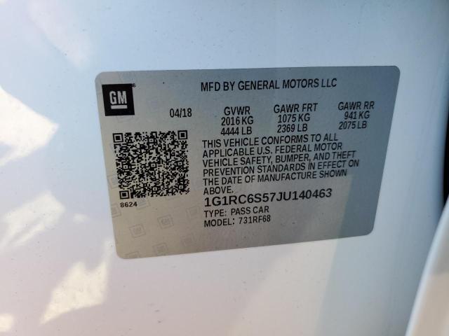 Photo 11 VIN: 1G1RC6S57JU140463 - CHEVROLET VOLT 