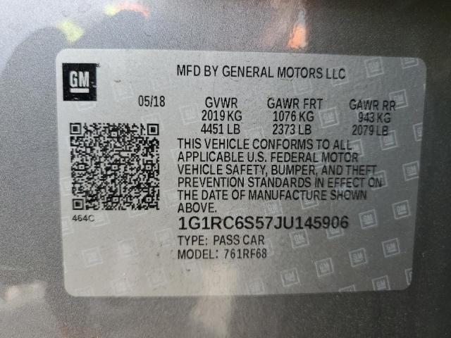 Photo 11 VIN: 1G1RC6S57JU145906 - CHEVROLET VOLT LT 