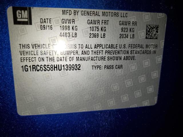 Photo 11 VIN: 1G1RC6S58HU139932 - CHEVROLET VOLT LT 