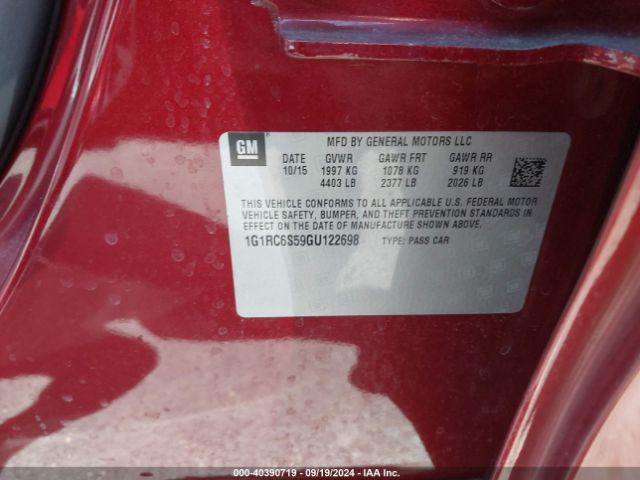 Photo 8 VIN: 1G1RC6S59GU122698 - CHEVROLET VOLT 