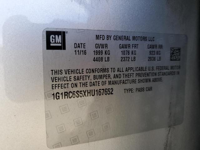 Photo 11 VIN: 1G1RC6S5XHU167652 - CHEVROLET VOLT 