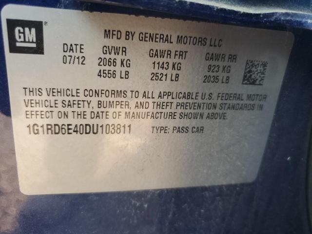 Photo 11 VIN: 1G1RD6E40DU103811 - CHEVROLET VOLT 