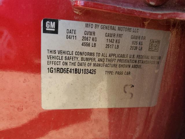 Photo 11 VIN: 1G1RD6E41BU103426 - CHEVROLET VOLT 