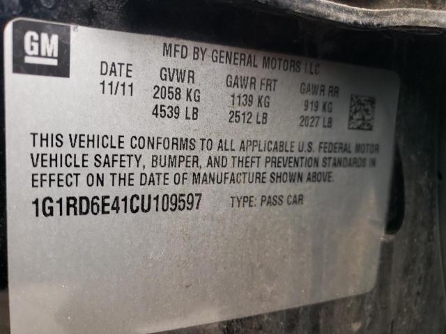 Photo 11 VIN: 1G1RD6E41CU109597 - CHEVROLET VOLT 