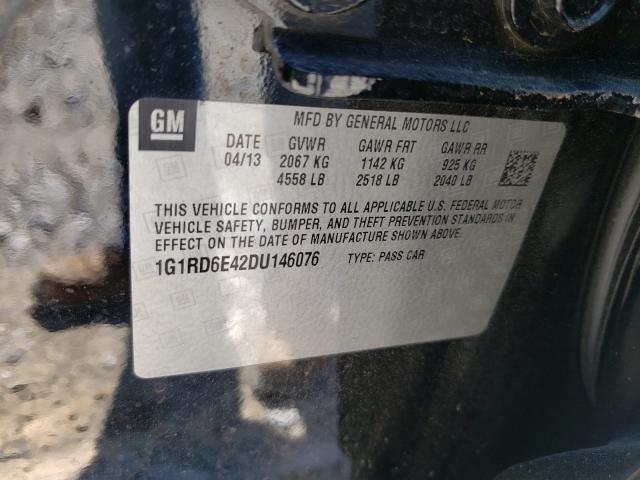 Photo 9 VIN: 1G1RD6E42DU146076 - CHEVROLET VOLT 