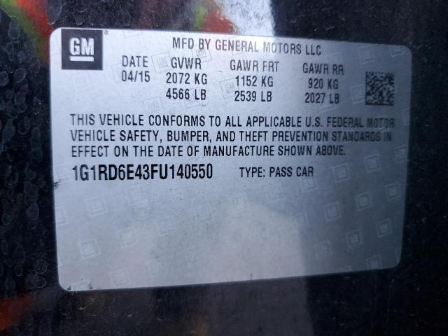 Photo 11 VIN: 1G1RD6E43FU140550 - CHEVROLET VOLT 