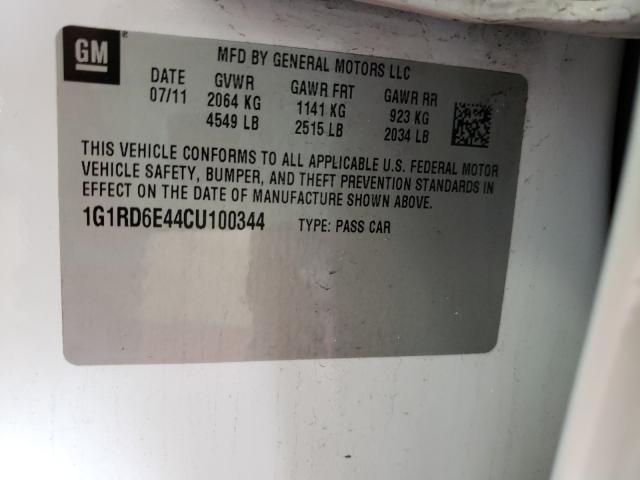 Photo 9 VIN: 1G1RD6E44CU100344 - CHEVROLET VOLT 