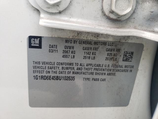 Photo 9 VIN: 1G1RD6E45BU102635 - CHEVROLET VOLT 