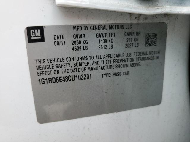 Photo 11 VIN: 1G1RD6E48CU103201 - CHEVROLET VOLT 