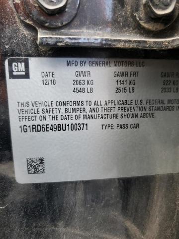 Photo 9 VIN: 1G1RD6E49BU100371 - CHEVROLET VOLT 