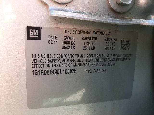 Photo 9 VIN: 1G1RD6E49CU103076 - CHEVROLET VOLT 