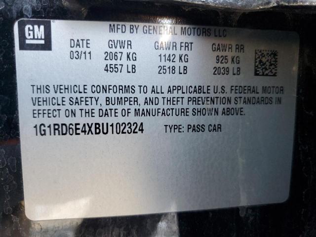 Photo 11 VIN: 1G1RD6E4XBU102324 - CHEVROLET VOLT 