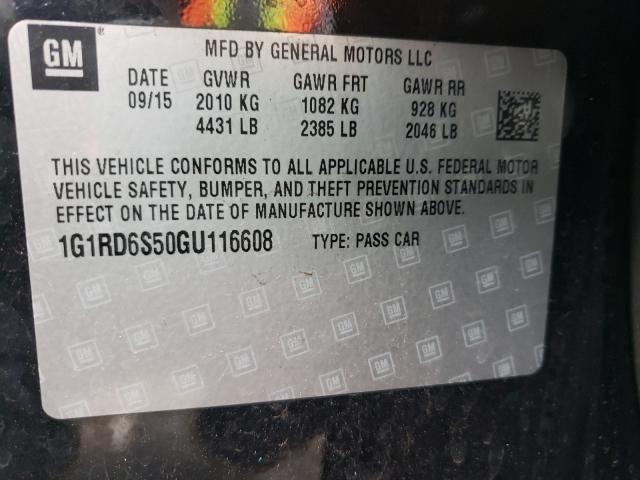 Photo 9 VIN: 1G1RD6S50GU116608 - CHEVROLET VOLT LTZ 