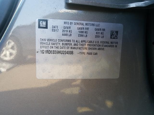 Photo 9 VIN: 1G1RD6S59HU204008 - CHEVROLET VOLT PREMI 