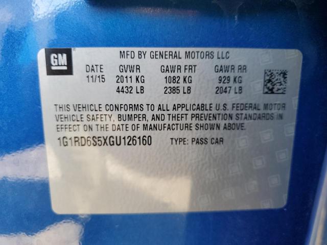 Photo 12 VIN: 1G1RD6S5XGU126160 - CHEVROLET VOLT LTZ 