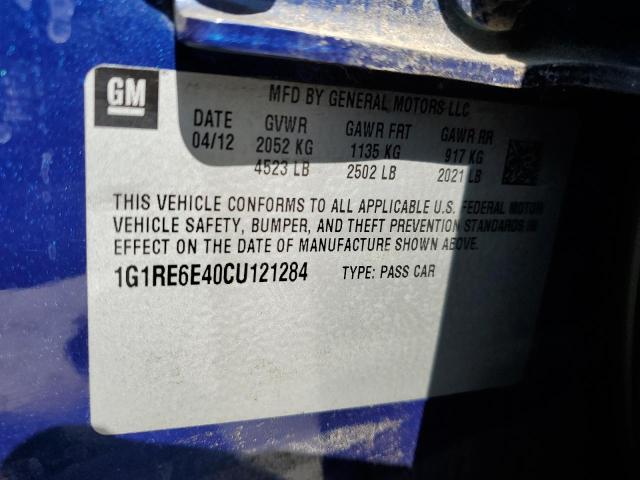 Photo 9 VIN: 1G1RE6E40CU121284 - CHEVROLET VOLT 