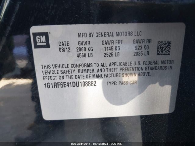 Photo 8 VIN: 1G1RF6E41DU108882 - CHEVROLET VOLT 