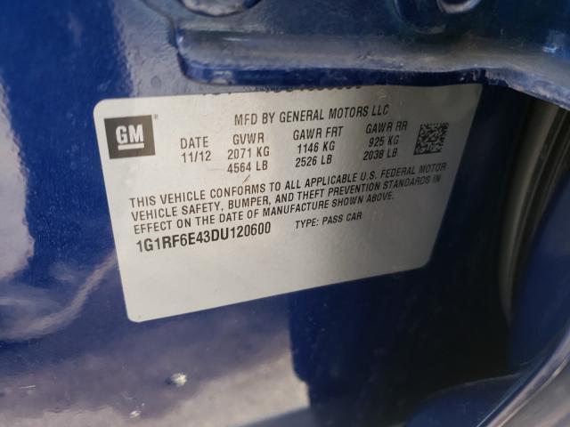 Photo 9 VIN: 1G1RF6E43DU120600 - CHEVROLET VOLT 