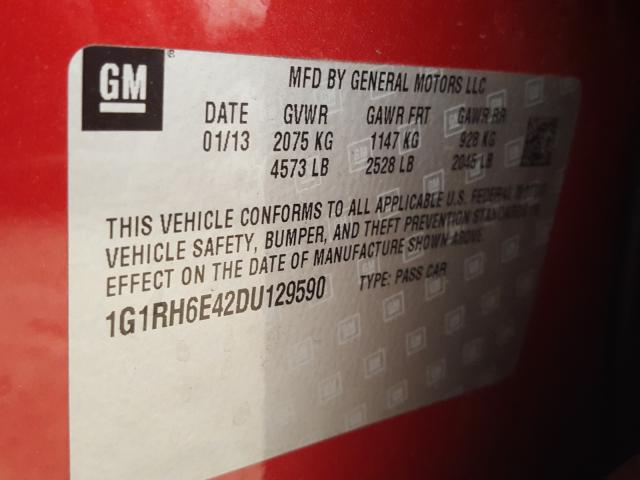 Photo 9 VIN: 1G1RH6E42DU129590 - CHEVROLET VOLT 