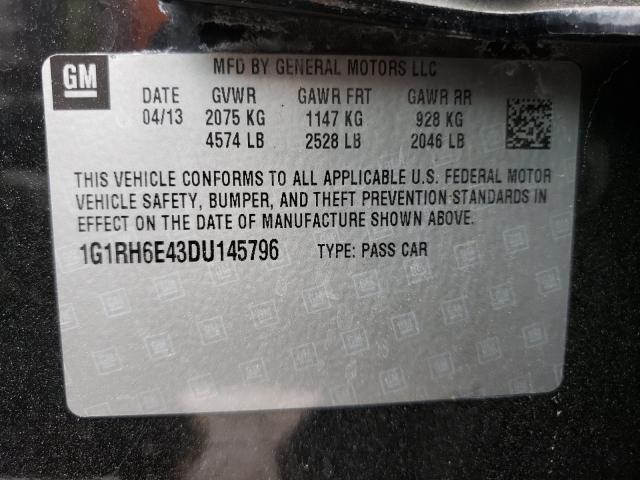 Photo 9 VIN: 1G1RH6E43DU145796 - CHEVROLET VOLT 