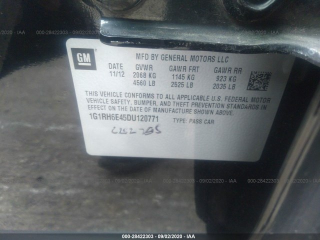 Photo 8 VIN: 1G1RH6E45DU120771 - CHEVROLET VOLT 