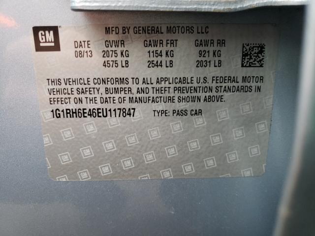 Photo 9 VIN: 1G1RH6E46EU117847 - CHEVROLET VOLT 