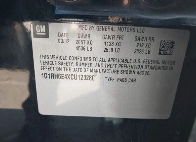 Photo 8 VIN: 1G1RH6E4XCU120280 - CHEVROLET VOLT 