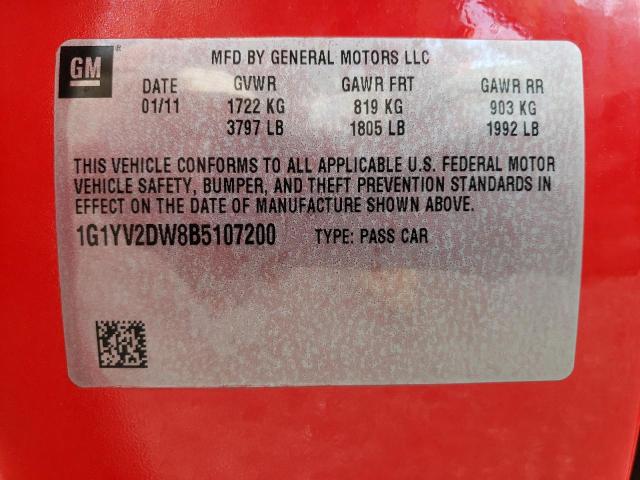 Photo 9 VIN: 1G1YV2DW8B5107200 - CHEVROLET CORVETTE G 