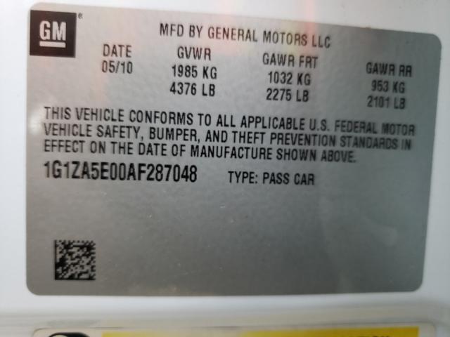 Photo 9 VIN: 1G1ZA5E00AF287048 - CHEVROLET MALIBU LS 