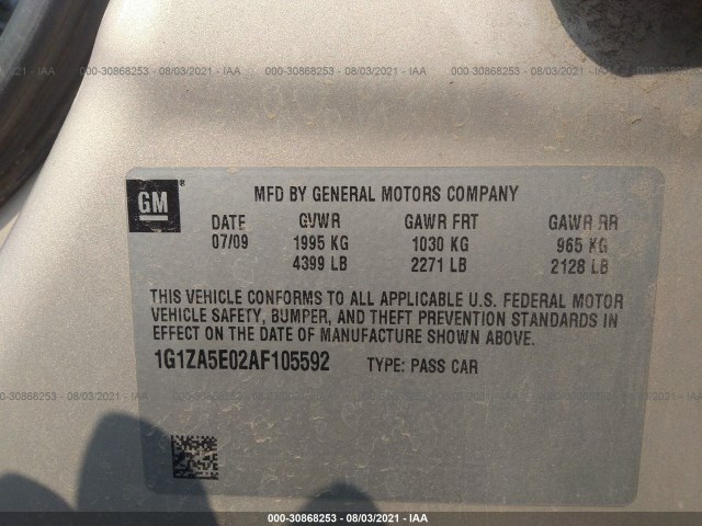 Photo 8 VIN: 1G1ZA5E02AF105592 - CHEVROLET MALIBU 