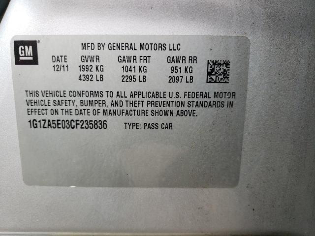 Photo 11 VIN: 1G1ZA5E03CF235836 - CHEVROLET MALIBU 