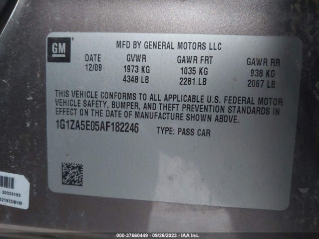 Photo 8 VIN: 1G1ZA5E05AF182246 - CHEVROLET MALIBU 